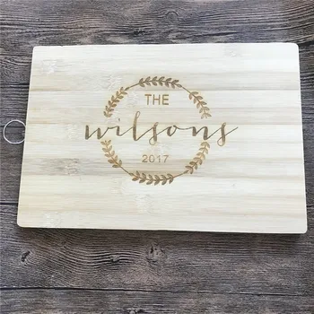 

Personalized Wedding Party favors and gifts Custom Engraved Wooden Cheese Board Wood chopping Board Bamboo cutting board