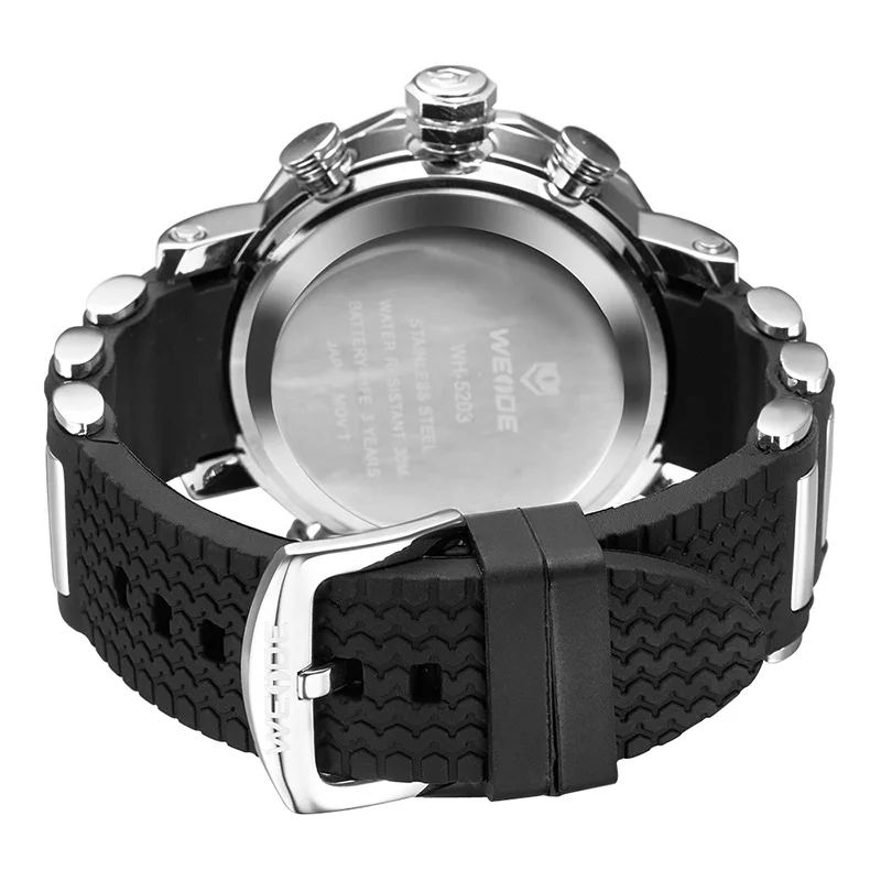 Мужские часы WEIDE Топ люксовый бренд Мужские кварцевые аналоговые светодиодный часы армейские военные спортивные наручные часы мужские relogio masculino
