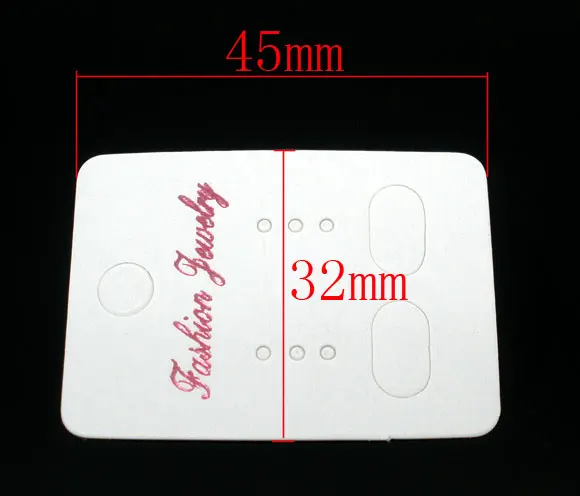 Дорин коробка горяч-100 шт. белый заушный крючок карточки для демонстрации серег 45x32 мм(B06264