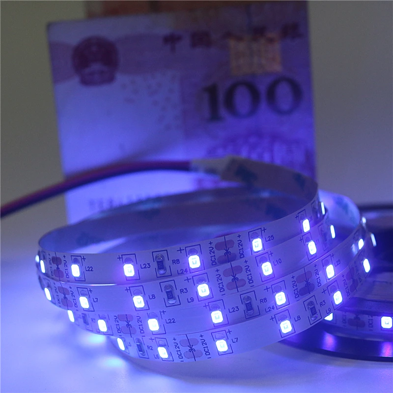 

LED Strips Blacklight Invisible 395-405nm UV Ultra Violet uv lamp aquarium 2835 3528 SMD DJ Fluorescence party LED tape light