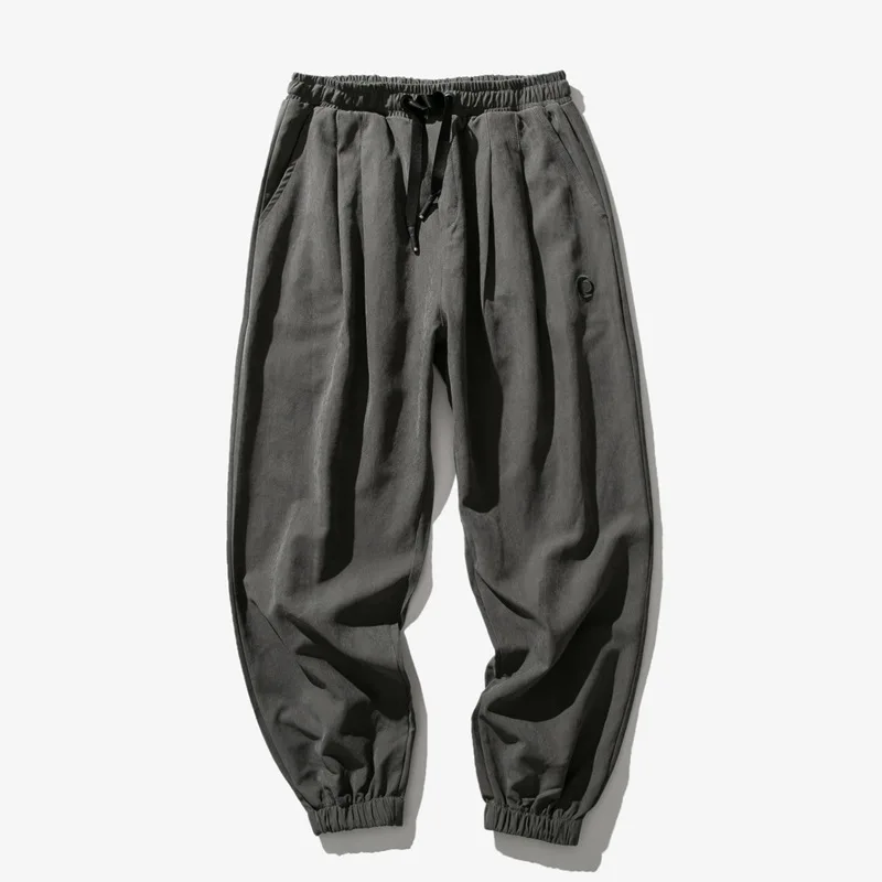 New spring and summer casual pants men's thin beam foot harem pants men's loose pants Japanese casual tide brand nine pants