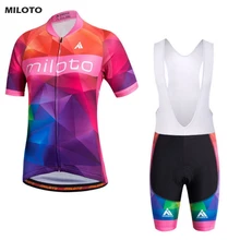 Для женщин Ропа Ciclismo Велоспорт Джерси(Bib) шорты Комплект Coolmax девочек велосипед износ Костюмы комплект S-4XL