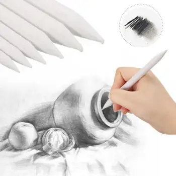 

3 Pcs Blending Smudge Stump Stick Tortillon Sketch Art White Drawing Pen Tool Rice Paper for making shadows, dark areas