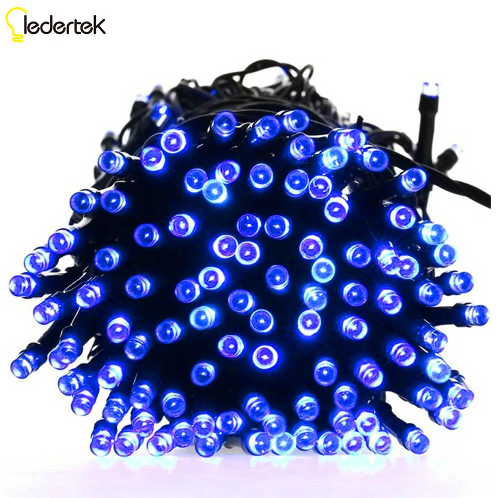 

LEDERTEK 72ft 200 LED Solar String Lights 8 modes Waterproof For Decorating Patio Garden Terrace Party Christmas Wedding (Blue)