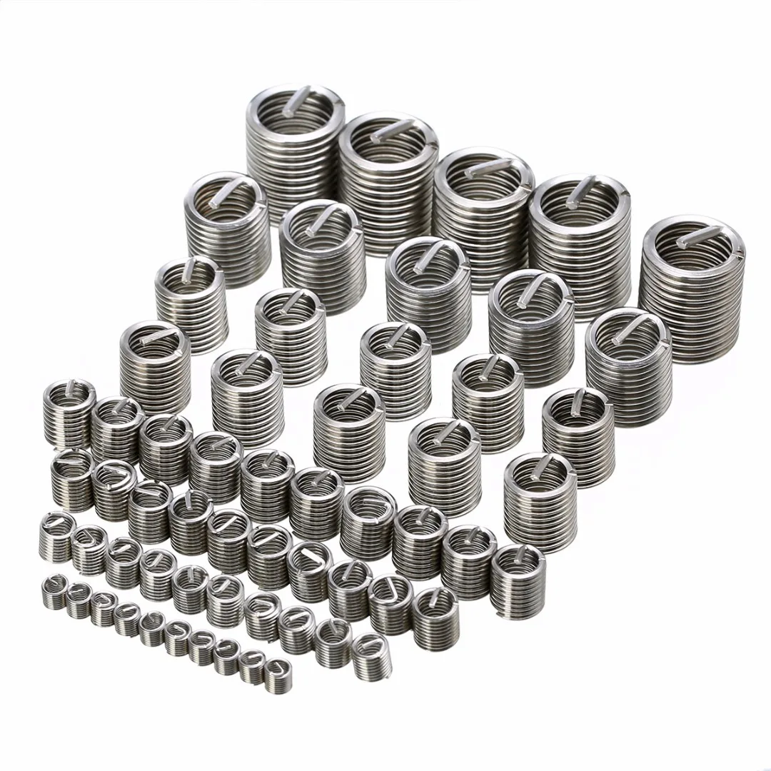 SHGO 60Pcs Набор для ремонта резьбы серебряного M3 M12 из нержавеющей стали|Наборы