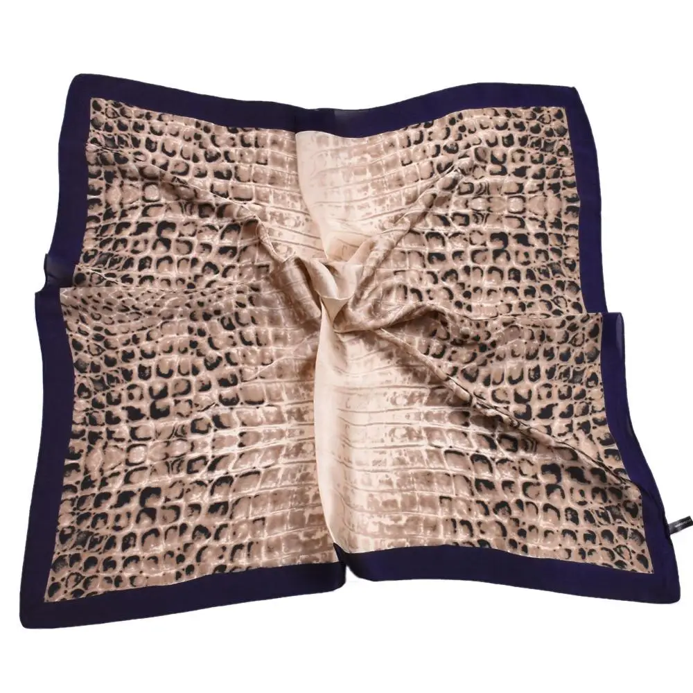 

Women Girls Imitation Snake Skin Printed Square Scarf vintage Scarves Head Wrap Shawl Neckerchief Female Foulard Silk Hijab