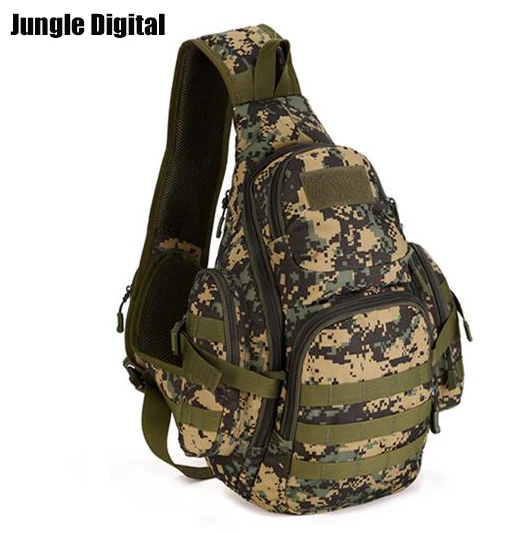 Мужская 20-35L тактическая сумка-слинг, Водонепроницаемая спортивная сумка на плечо, тактические военные рюкзаки для кемпинга, на открытом воздухе, с одним ремнем, нагрудная сумка - Цвет: Jungle Digital