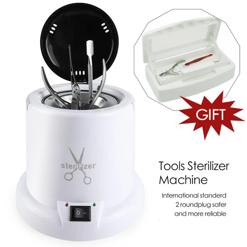 

High Temperature Sterilizer & tray Disinfection Box for Steel Metal Nipper Tweezers Tools Clean Sterilizers Pot Nail Art Tool