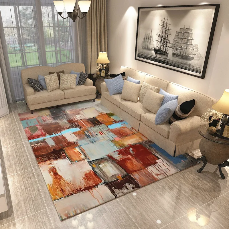 Billige Moderne Kunst Teppiche Für Wohnzimmer Wohnkultur Schlafzimmer Teppich Sofa Kaffee Tisch Teppich Teppich Studie Restaurant Boden Matte Kinder zimmer Teppiche