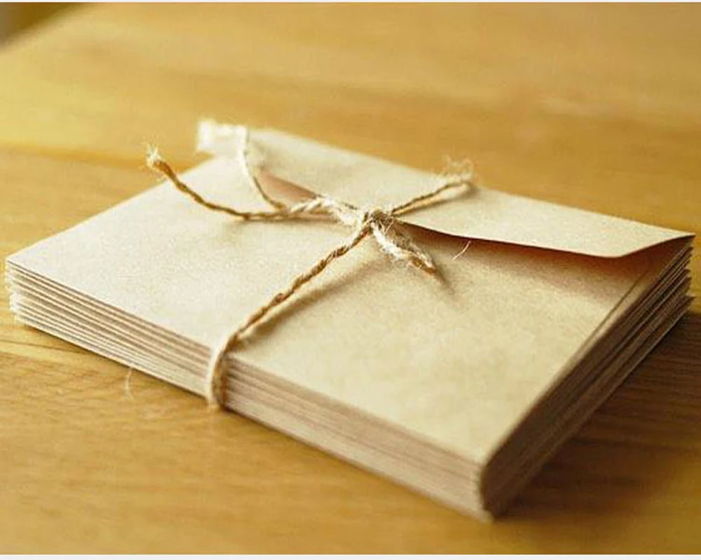 

10pcs/lot 16.5*11cm Kraft Paper Envelope Vintage Blank Letter Paper Writing Envelope