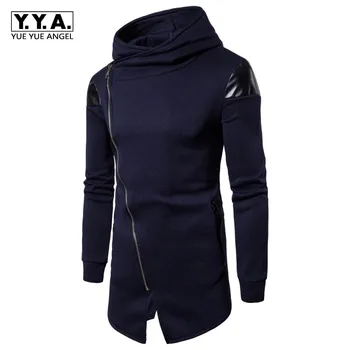 

Fashion Mens Irregular Zipper Rock Wizard Hoodie Sweatshirt Male Long Sleeved Spring Casual Hip Hop Harajuku Moletom Tops 2XL