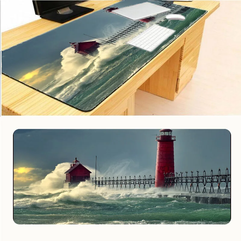 Mairuige Lighthouse Big Deal Diy Personalized Custom Your Photo Printed Gamer Gaming Rectangle Mouse Pad PC Computer Rubber Mat