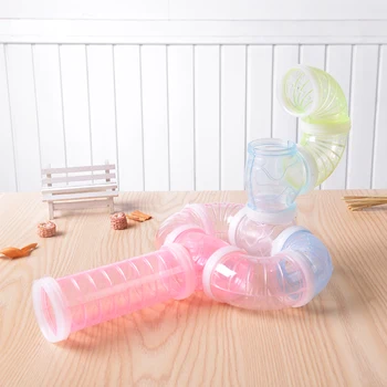 Hot Hamster Accessories Transparent Acrylic Cage Jaula Hamster Tunnel Fittings Cheap Small Pet Toys Supplies 1