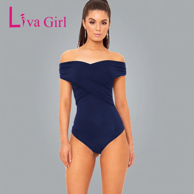LIVA GIRL Summer Body Women Off Shoulder Sexy Bodysuits Overalls Womens Ruched Elegant Skinny Bodysuit Bodycon Jumpsuits Rompers LIVA GIRL Summer Body Women Off Shoulder Sexy Bodysuits Overalls Womens Ruched Elegant Skinny Bodysuit Bodycon Jumpsuits Rompers