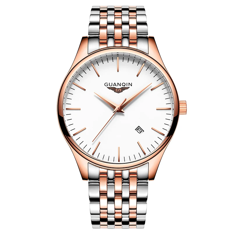 

GUANQIN GS19035 watches men luxury brand Gold Watch Men Date Clock Full Steel Waterproof Quartz Wrist Watch Relogio Masculino