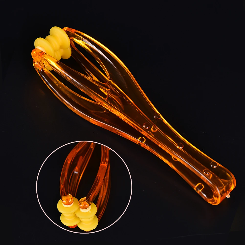 Elastic Handle 2 Rollers Relax Finger Joints Hand Massager Blood