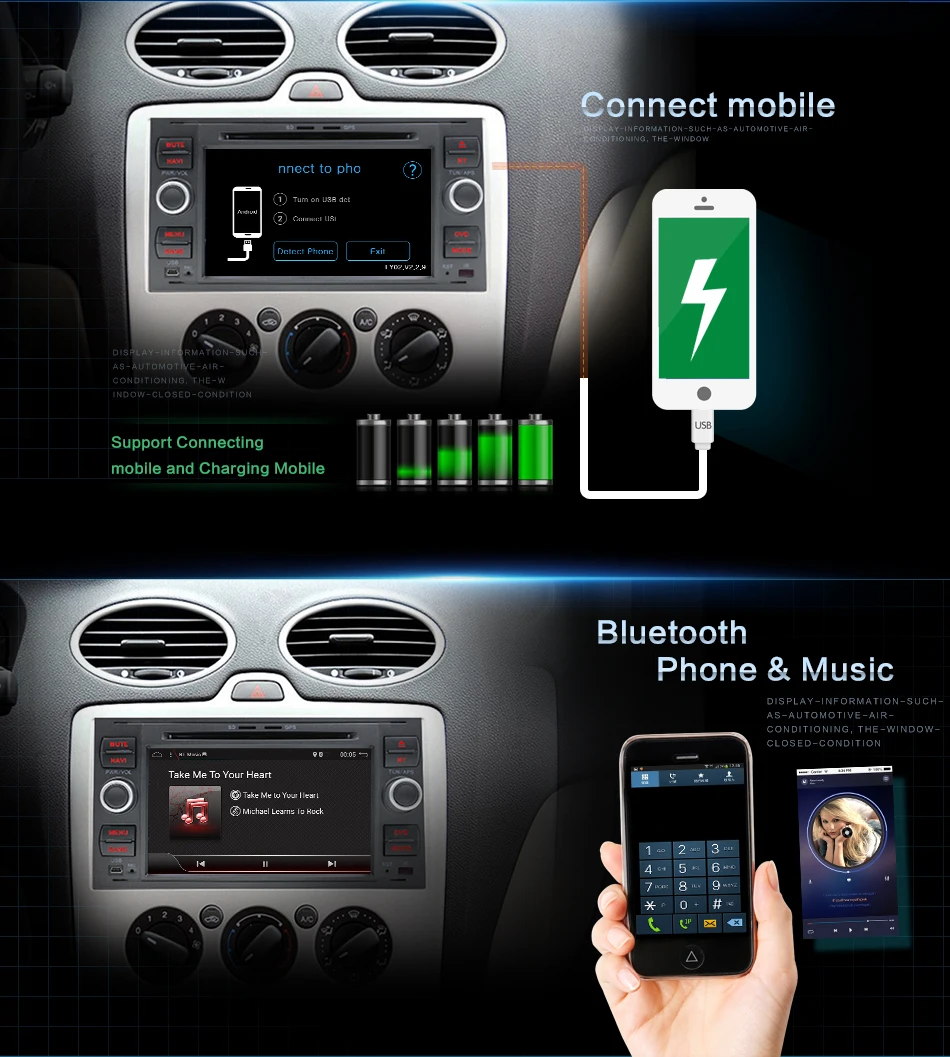 Cheap Bosion 2DIN Car DVD Player Multimedia For Ford Fiesta Ford Focus 2 Mondeo 4 C-Max S-Max FusionTransit Radio GPS Navigation 18