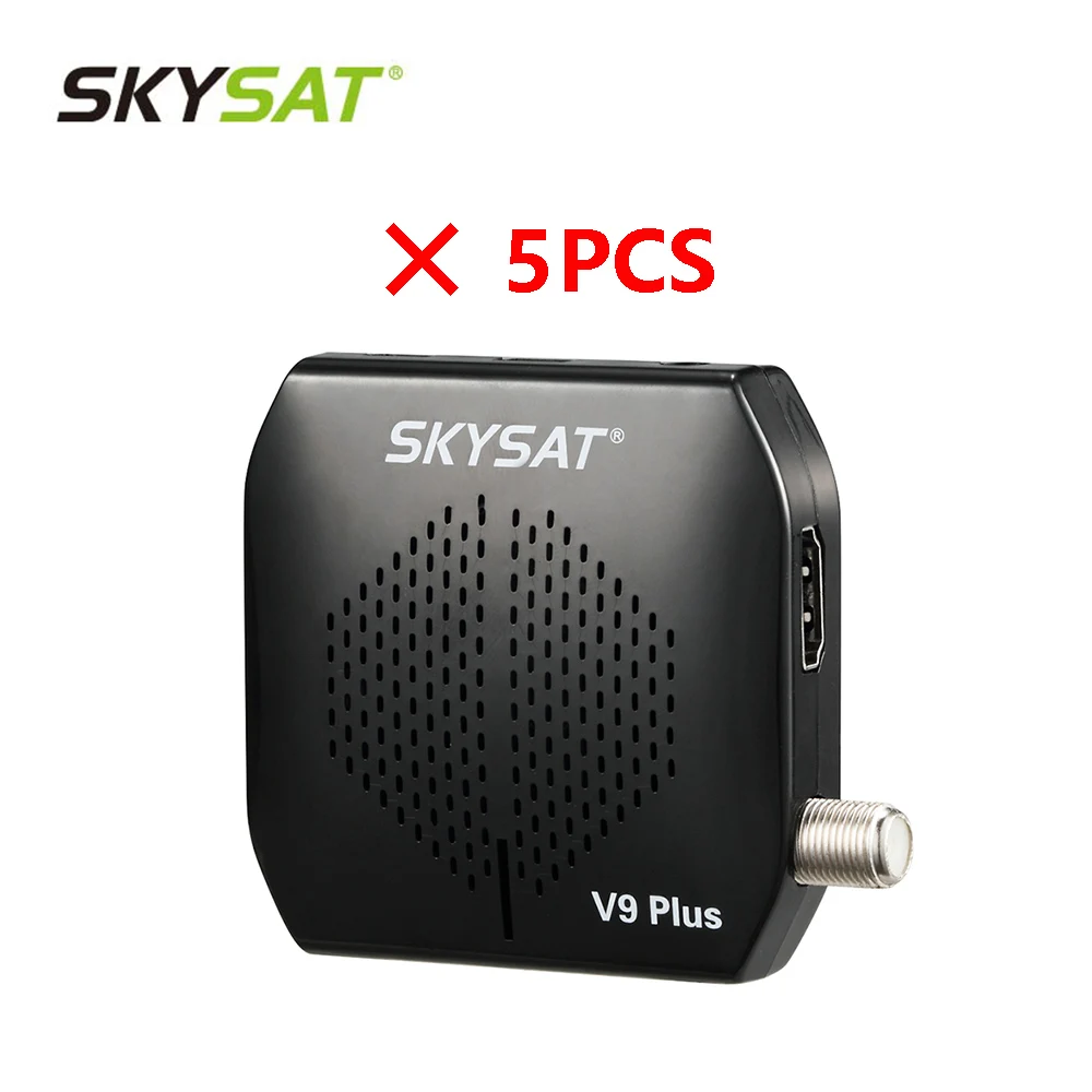 [5 шт.] Супер Мини HD спутниковый ресивер SKYSAT V9 Plus поддержка CS CCCams Newcamd Powervu Biss WiFi 3g Youtube гарнитура Скарт SKYSAT V9