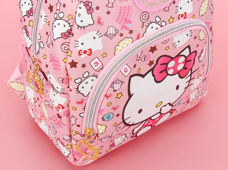 Новый детский школьный рюкзак из искусственной кожи hello kitty