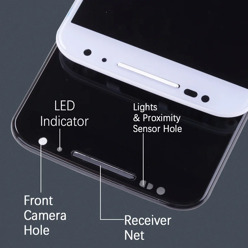 Продажа AMOLED Дисплей для Motorola Moto X2 LCD в сборе с тачскрином на рамке Оригинал черный белый