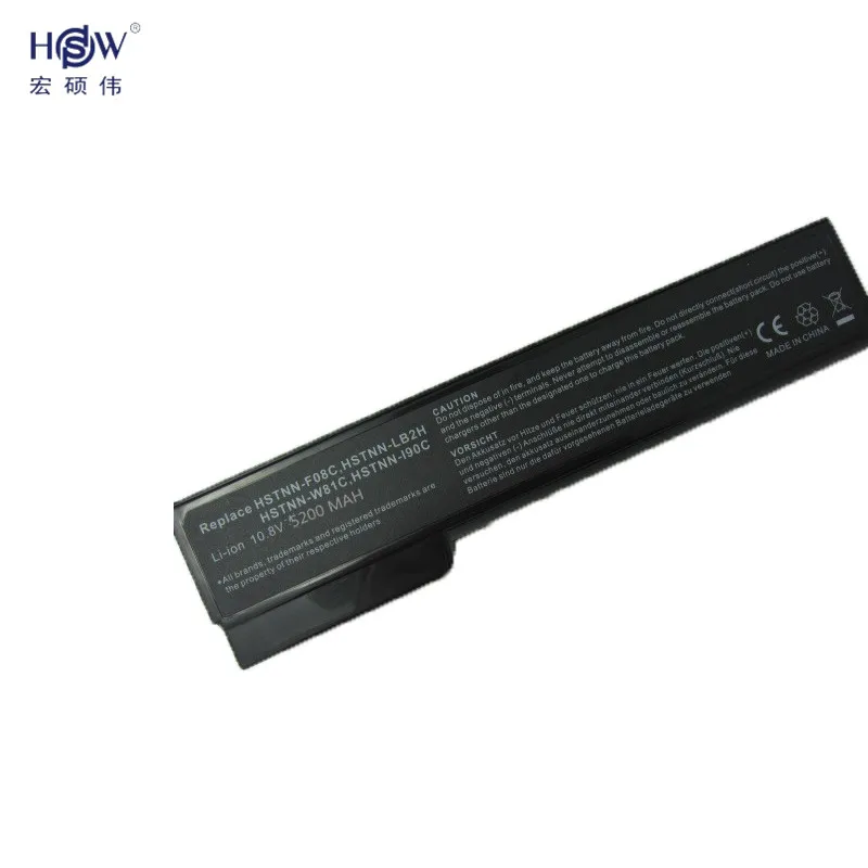 HSW Аккумулятор для ноутбука HP 8460p 8460w 8470p 8470w 8560p 8570p ProBook 6360b 6460b 6465b 6470b 6475b 6560b 6565b 6570b