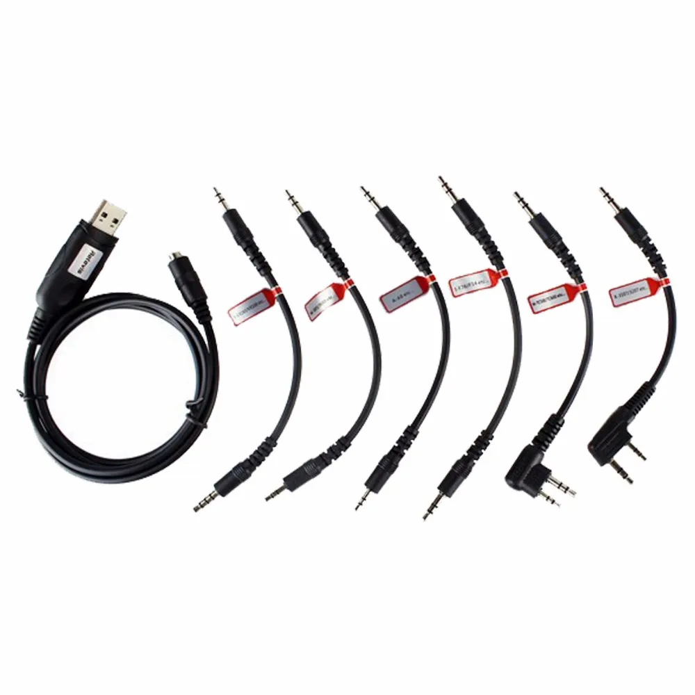 6 в 1 USB кабель для программирования YAESU BAOFENG KENWOOD Motorola ICOM PUXING радио рация C9002A|6 walkie
