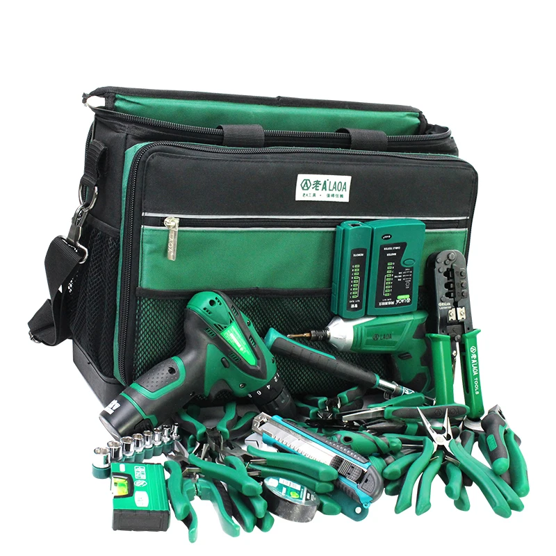 LAOA Multi-function Tool Kit Maintenance Bag After-sales Shoulder bag large thick canvas Oxford cloth electrical bags