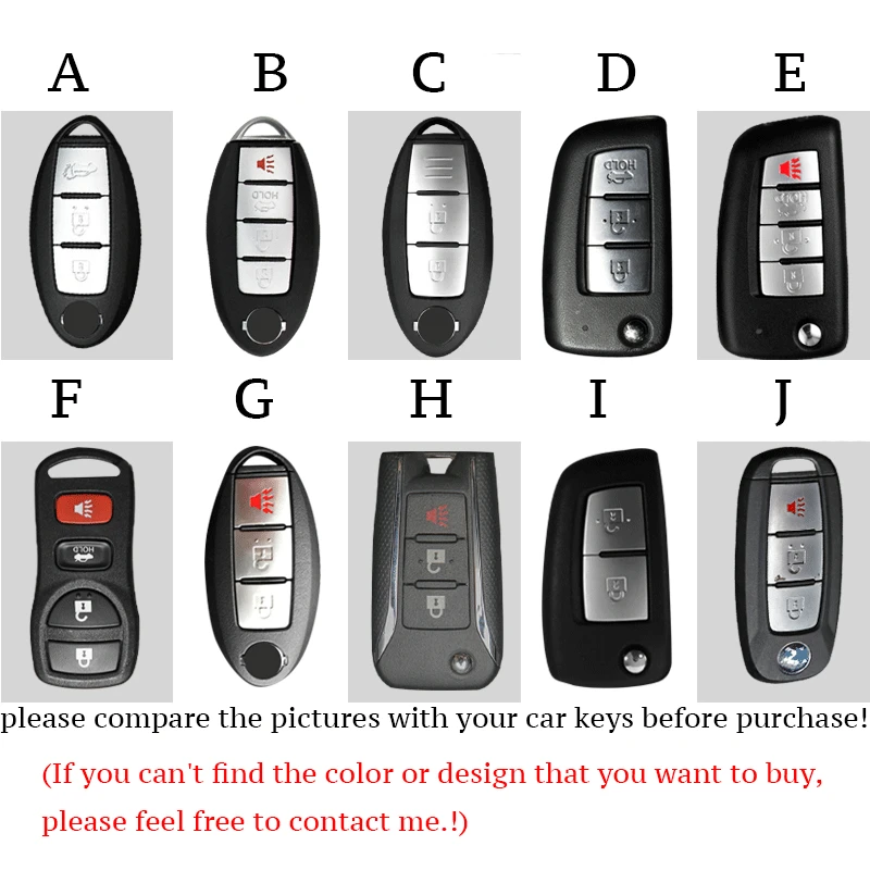 

Car Key Cover Case Leather For Nissan Qashqai J11 J10 Juke X Tiida T31 T32 Note kicks Key Cover Auto Accessories