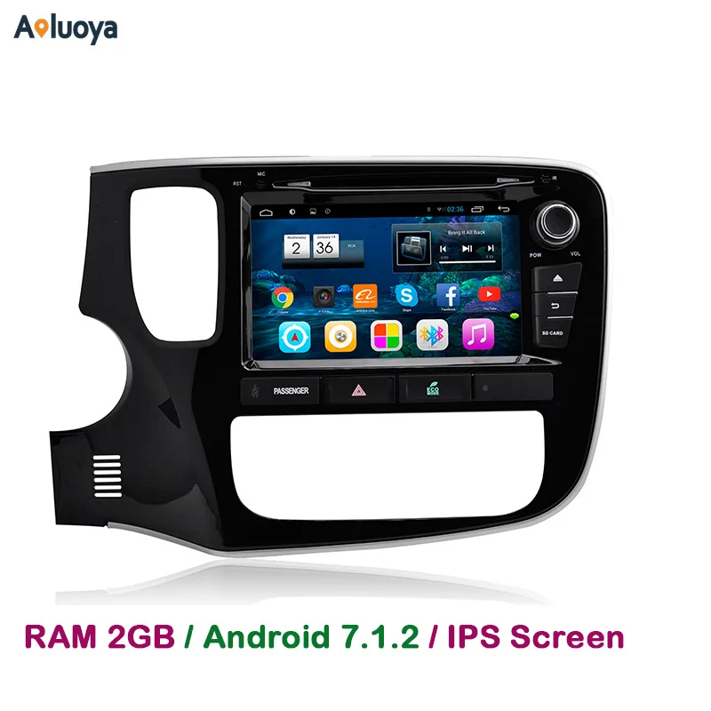Aoluoya 2 ГБ Оперативная память 4 ядра Android 7 1 Din автомобильный DVD gps плеер для Mitsubishi