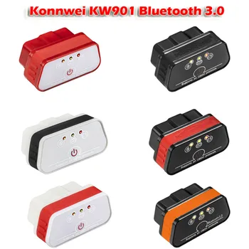 

OBD2 KONNWEI KW901 BLUETOOTH3.0 VERSION ELM327 OBDII car diagnostic scanner code reader scan tool