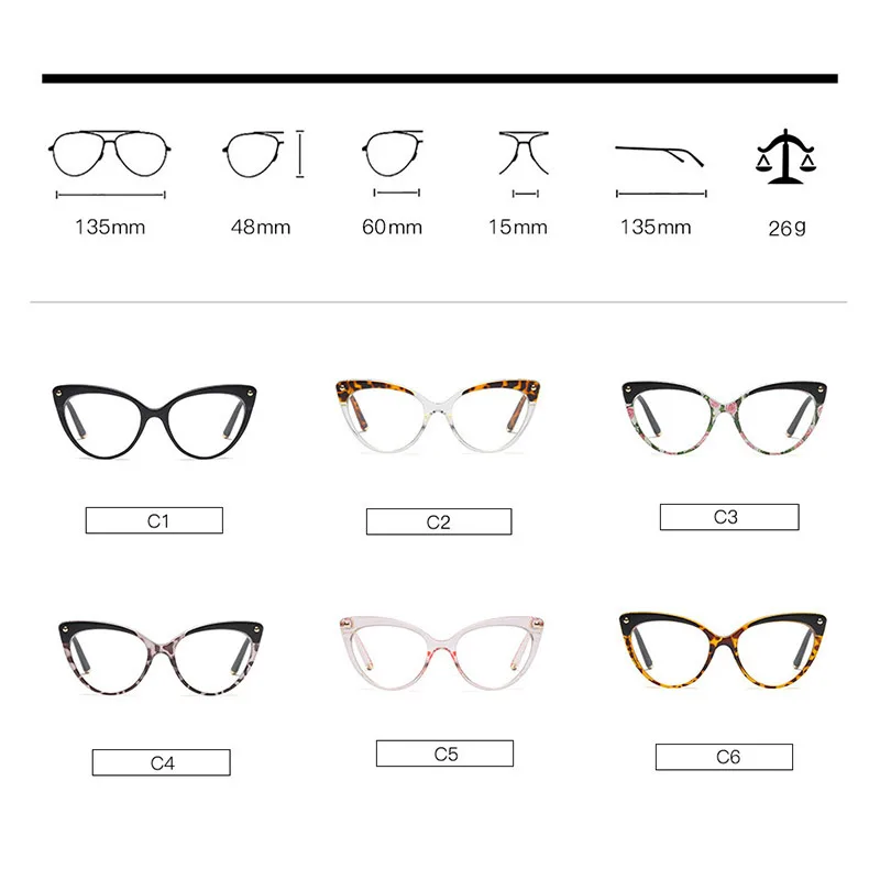 Eyeglasses frames Eyewear frames Women glasses Fashion eyeglasses Women Optical Eyeglasses Prescription Metal Legs and Acetate Rim Spectacles for Women Eyewear Glasses Frame Cat-Eye Styles
