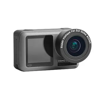 

180 Degree External Optical Glass Lenses Fish Eye Lens For DJI OSMO ACTION Underwater Action Camera Accessories
