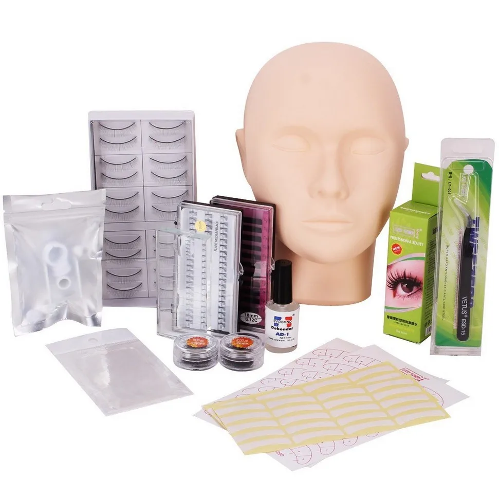 

ViewS@ Pro Mannequin Training Head Eyelash Practice Glue Makeup Tools Set Kit