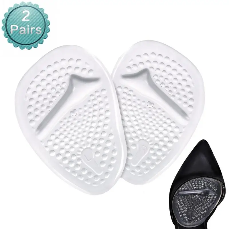 Yosoo Ball of Foot Cushions, 2 Pairs Anti slip Shoe Pads Inserts Gel Forefoot Insoles for Women