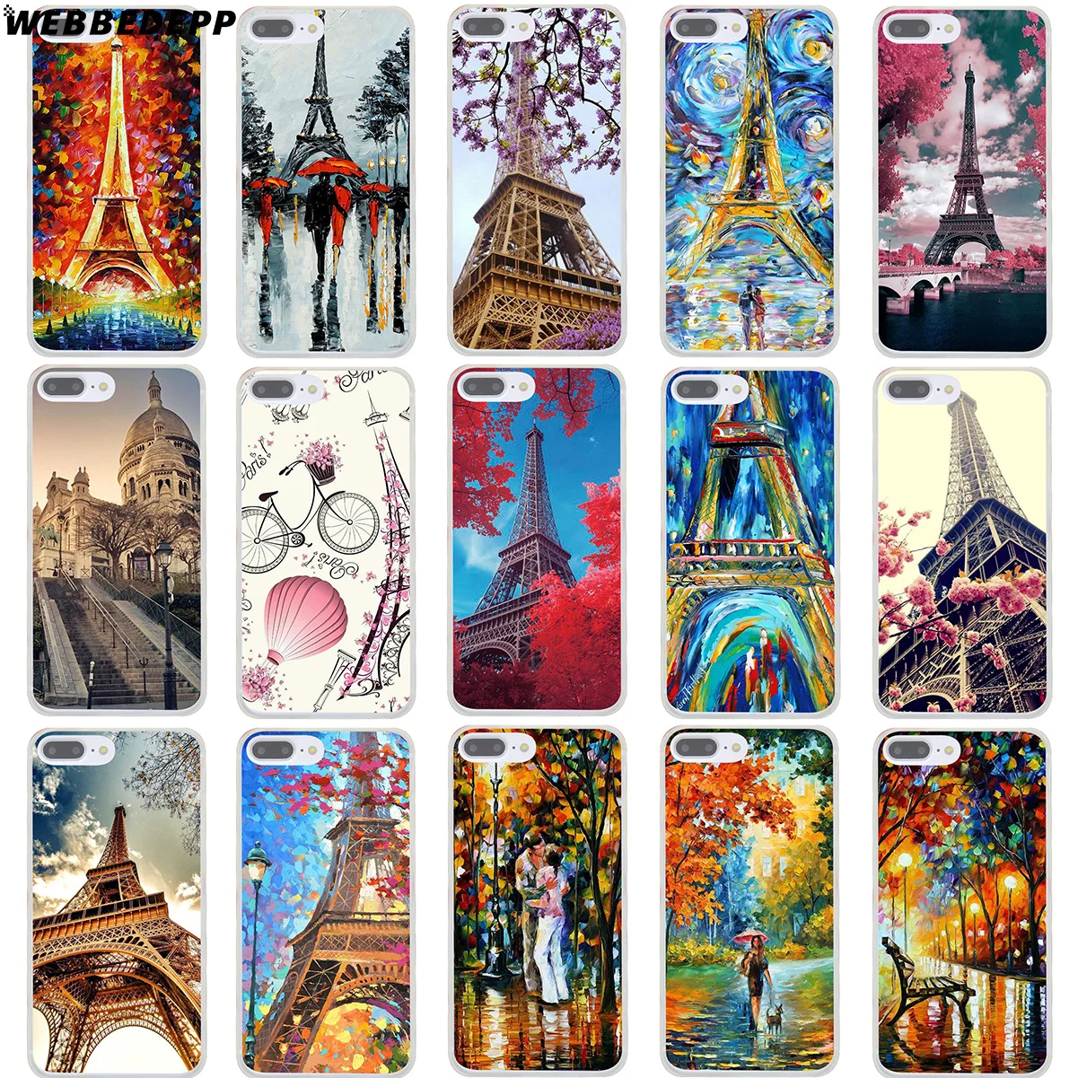 

WEBBEDEPP Paris Eiffel Tower Hard Phone Case for iPhone 11 Pro X XS Max XR 7 8 6S Plus 5S SE 11 Pro Max 7Plus 8Plus 6SPlus Cases