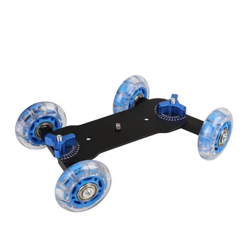 

DSLR Camera Video Photograph Rail Rolling Track Slider Skater Table Dolly Car Blue Flexible For Speedlite 5d2 7D 60D