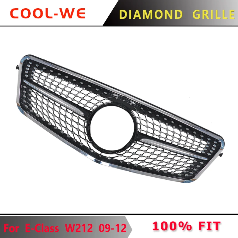 Для Mercedes Benz W212 Grill E CALSS Алмазная решетка E200 E260L E300L E350 E400 2009-2012