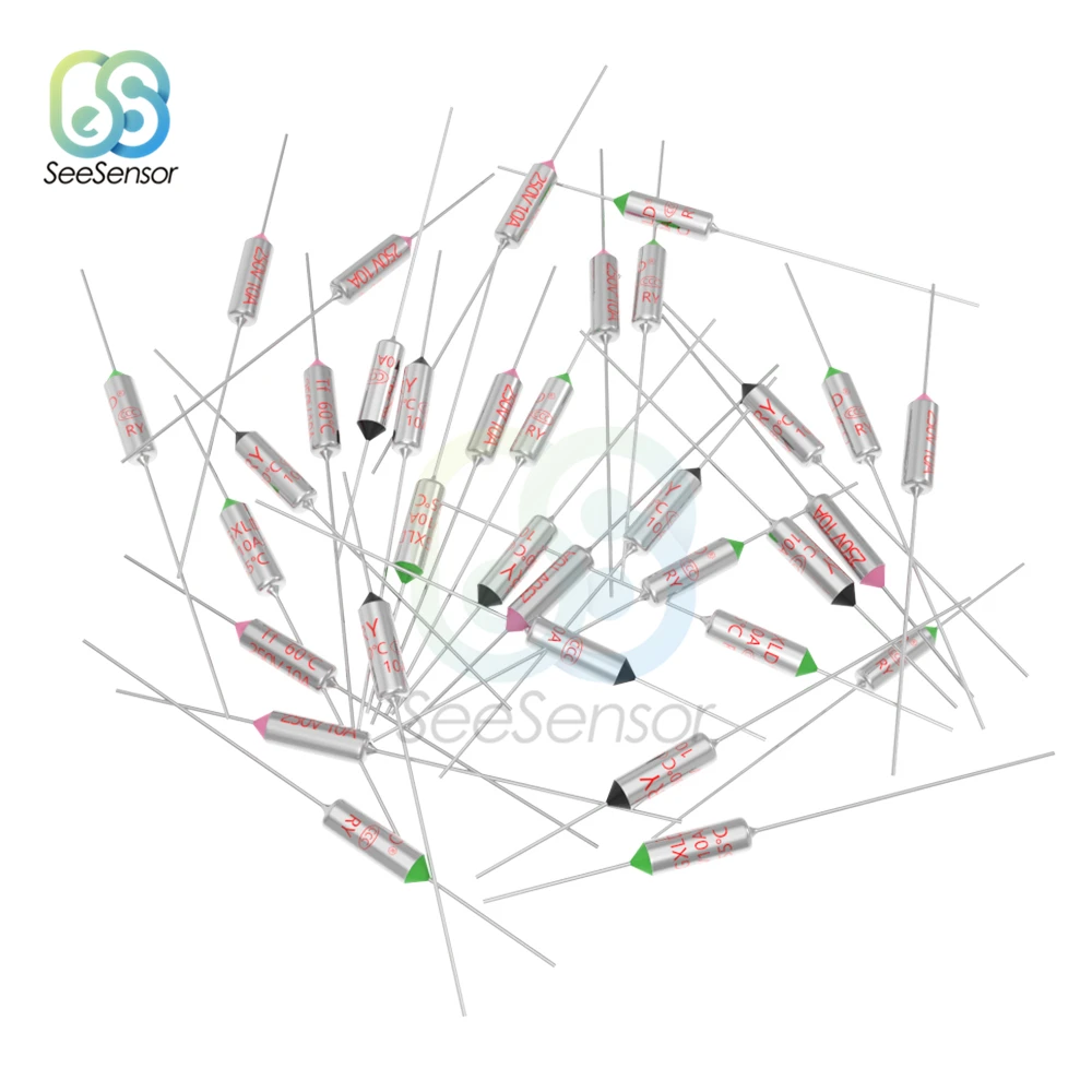 RY TF Термальность предохранитель 10A 250V Температура 60C 65C 85C 100C 105C 113C 120C 130C 152C 165C 167C 172C 185C 192C 210C 216C 240C 280C
