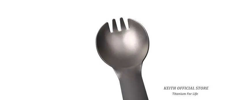 Кейт Титан 200 мм длинной ручкой Spork отдых путешествия столовые приборы пикник Пеший Туризм удобный Вилка титановая ложка вилка посуда для похода туристическая посуда туризм и походы кемпинг 20 г Ti5319