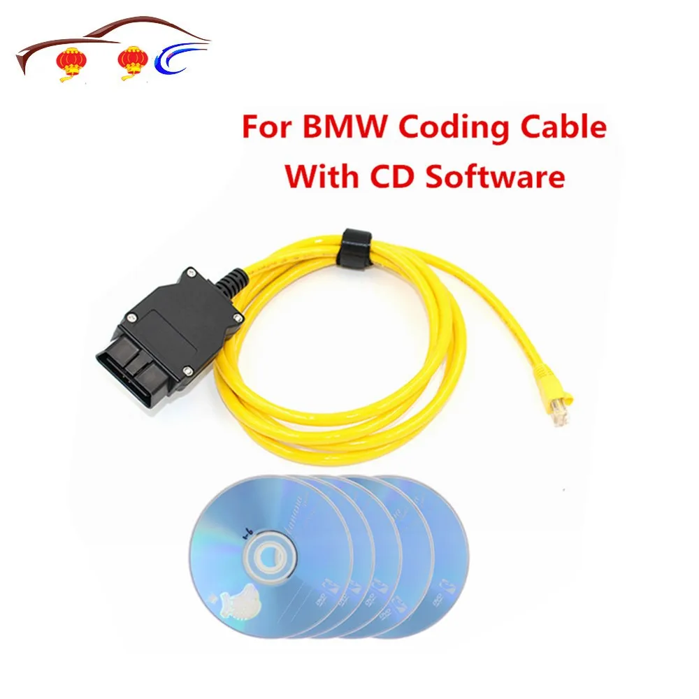 С CD программным обеспечением Новый Ethernet к OBD для BMW F кабель серии enet E SYS ICOM 2