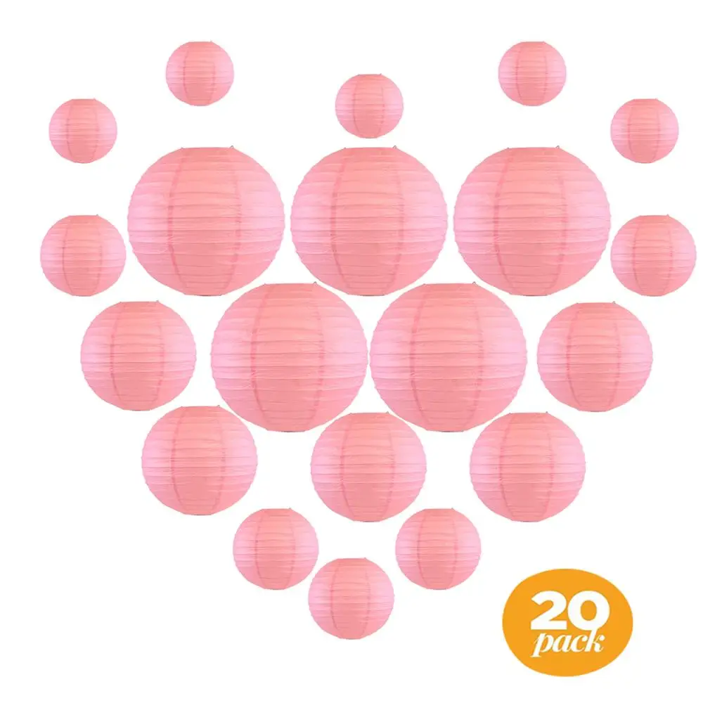 20 Pcs 6"12" Pink Paper Lantern Chinese Japanese Paper Lanterns For