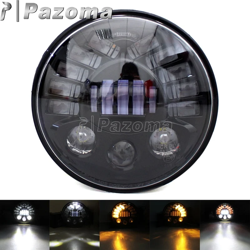 Black 7" Driving Light Round Headlight For Jeep Wrangler Unlimited Jk 2 4 Door 20072015 Dot 70w