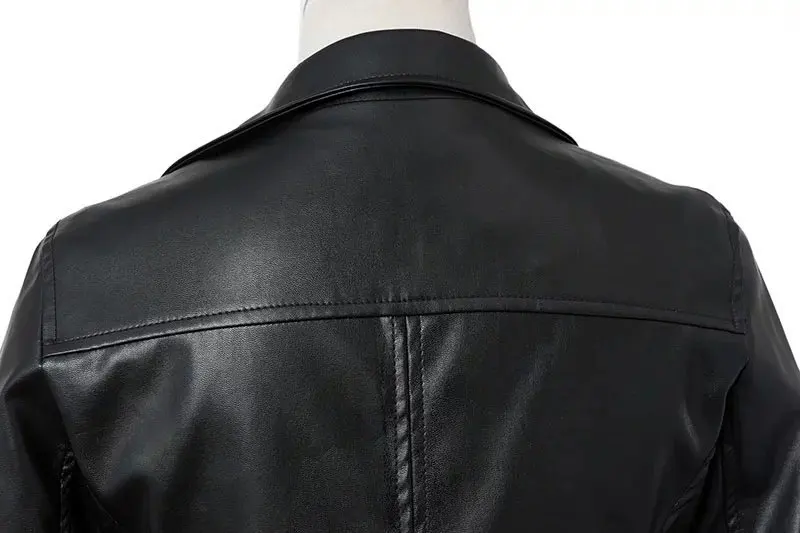 Готическая Женская куртка из искусственной кожи, байкерские мотоциклетные куртки, черная верхняя одежда из искусственной кожи, куртка из искусственной кожи, пальто, блейзер с заклепками