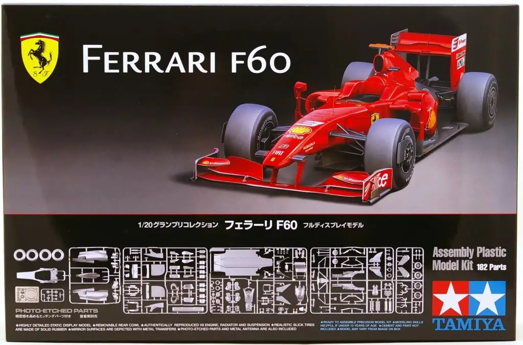 

Tamiya car model and formula 1 racing car F60 etching 20059