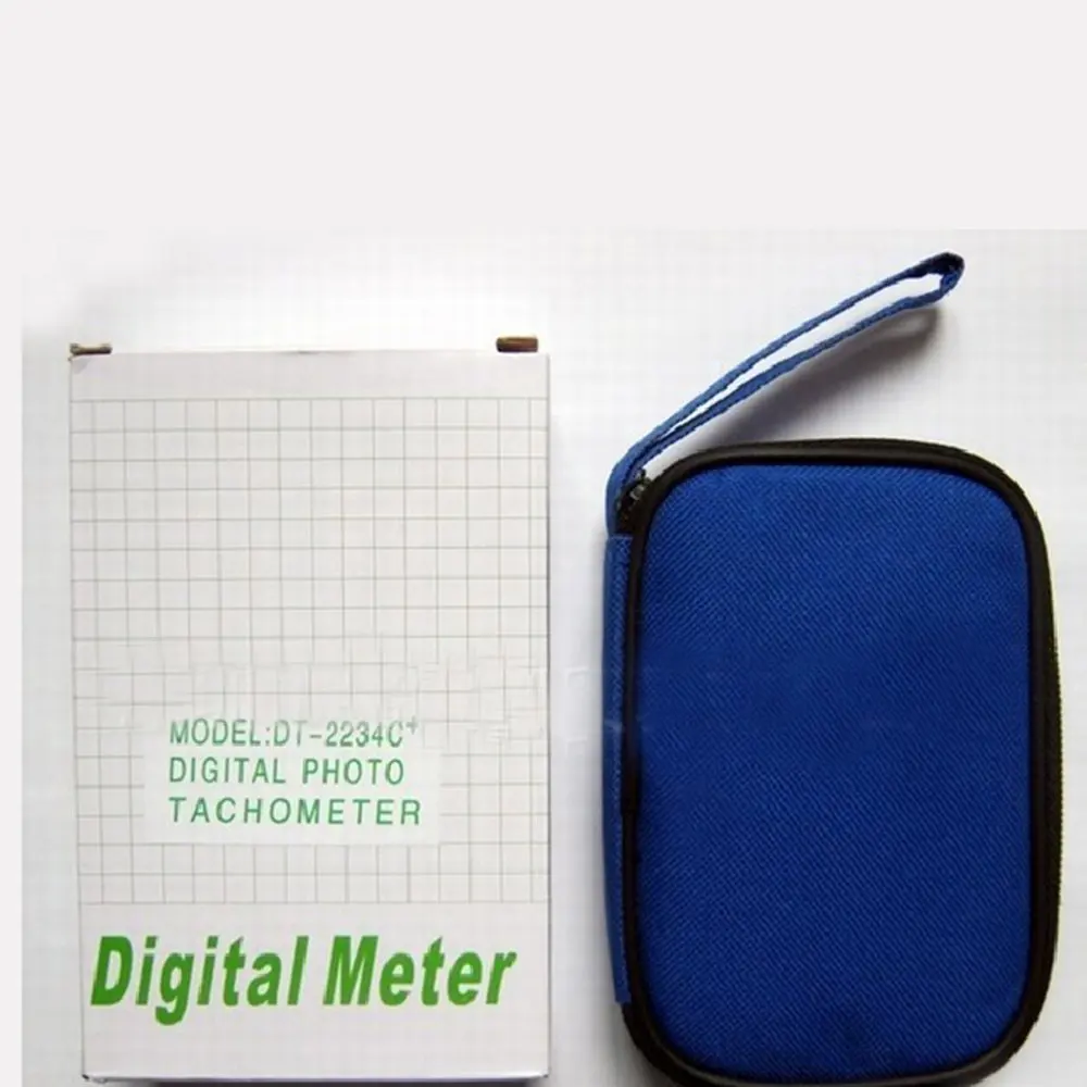 DT2234C+ ручной цифровой лазерный тахометр Мини Бесконтактный оптический тахометр цифровой спидометр