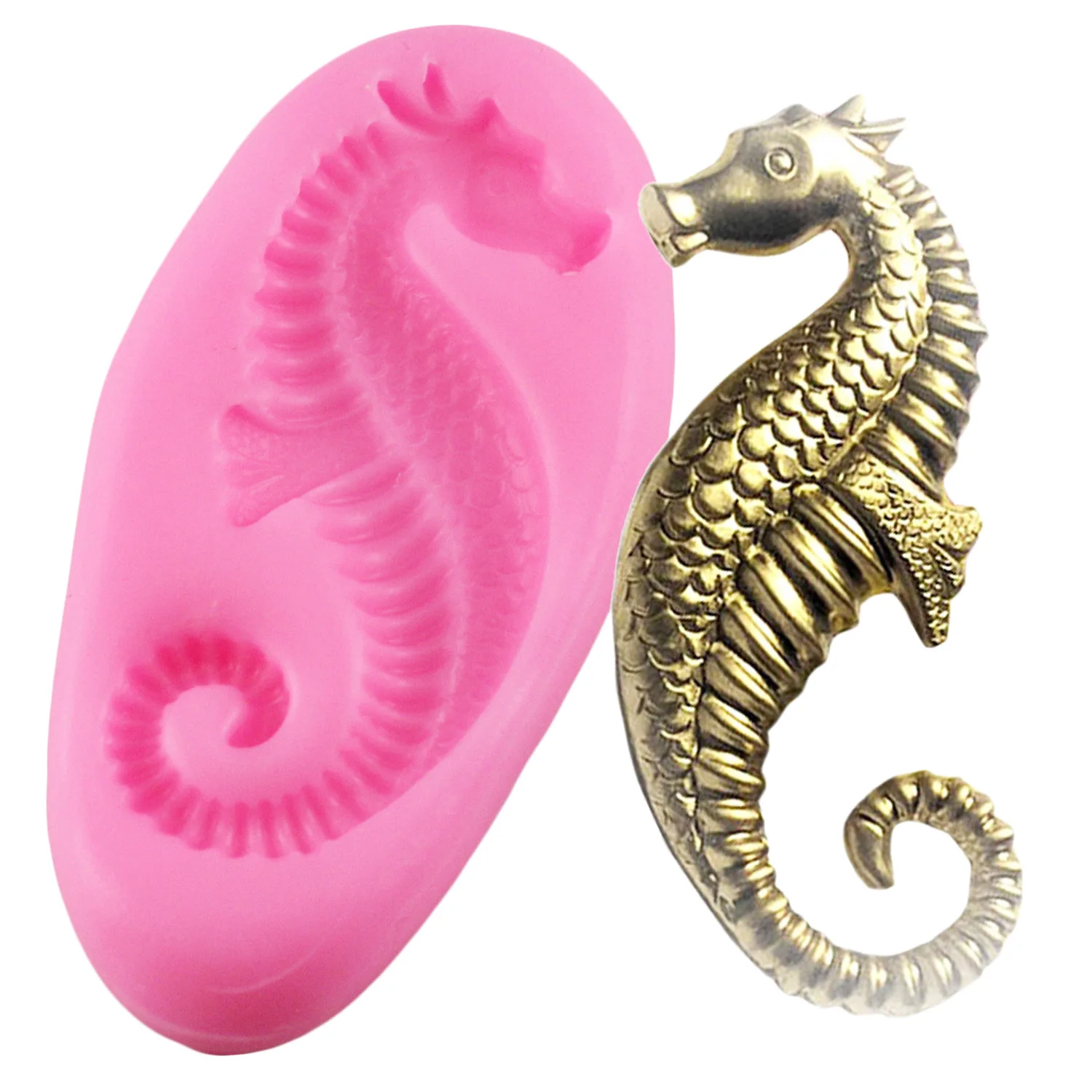 3D Seahorse силиконовые формы для мастики сахарные украшения торта инструменты
