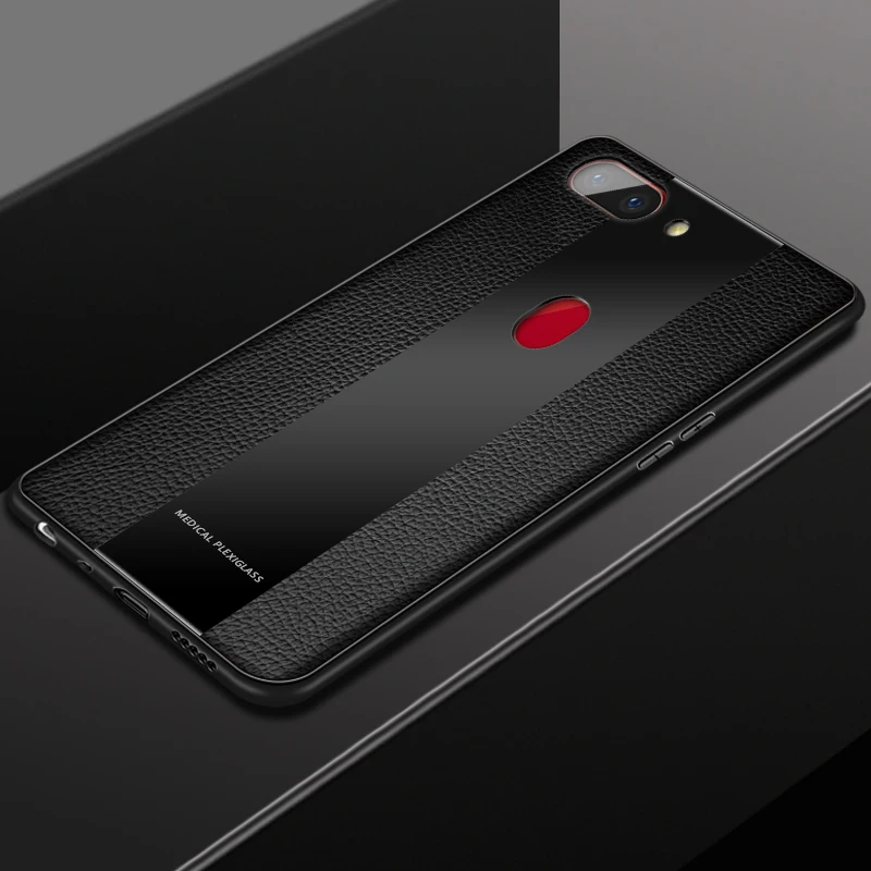 For OPPO K1 R15X Case Luxury Leather Business Phone Bag For OPPO R17 Pro R15Dream R11 R9 Shockproof Plexiglass Cover OPPO A5 A59