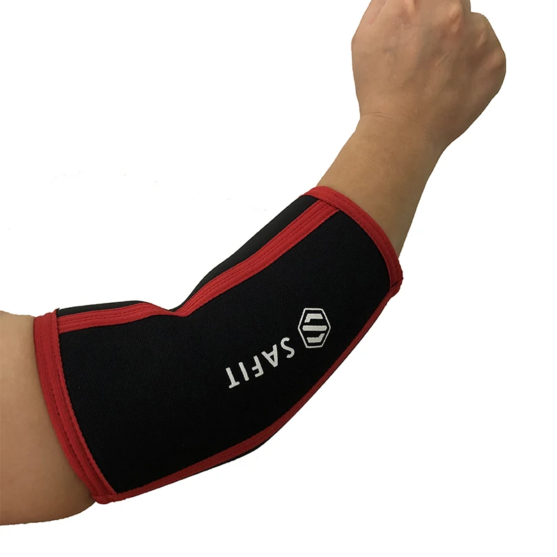 Elbow Sleeves Support brace Compression Neoprene 7mm for Powerlifting Weightlifting Bench &amp Tendonitis sold as a pair | Спорт и