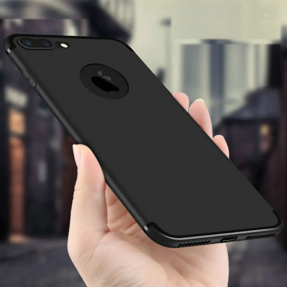 Icoque Plain Fitted Cases for iPhone 7 Case Matte Red Soft Silicone TPU Ultra Thin Cover for iPhone 8 Case 7plus 8 plus Cases    (13)