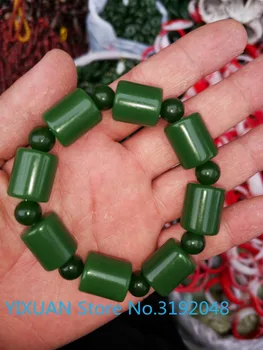 

New Pit Material and Tian Jade Hand String Natural Jade Kunlun Spinach Jade Bracelet